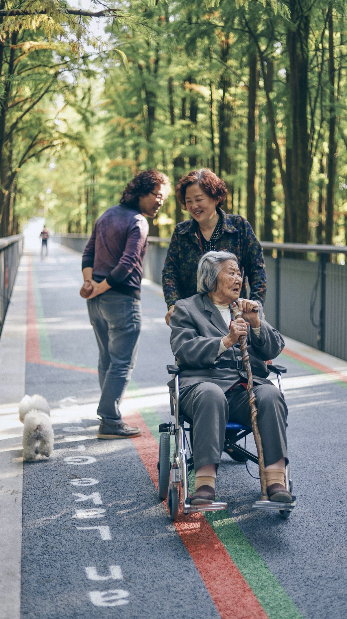 Person receiving support and care